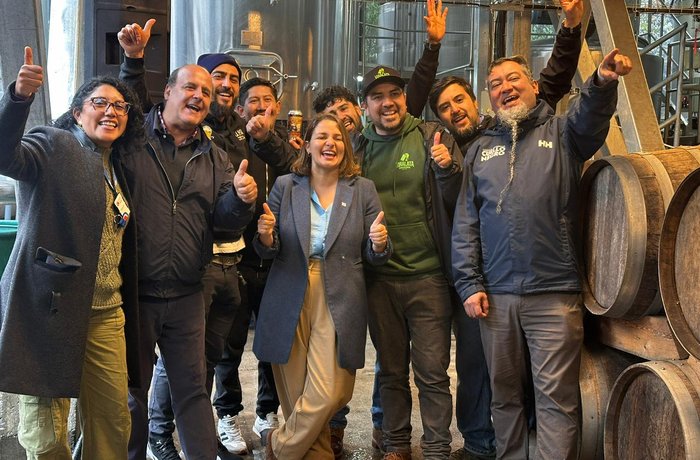 Cerveza colaborativa Valdivia Pilsner elaborada por cervecerías de la Región de Los Ríos