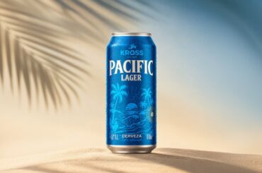 Lata de Kross Pacific Lager, la nueva cerveza chilena de Kross