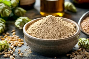 Levadura de cerveza en escamas, suplemento nutricional rico en vitaminas del grupo B