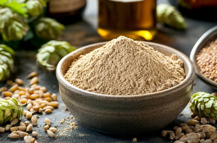 Levadura de cerveza en escamas, suplemento nutricional rico en vitaminas del grupo B
