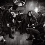 Integrantes de As de Oros, banda de rock de Punta Arenas, en una foto en blanco y negro